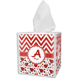 Ladybugs & Chevron Tissue Box Cover (Personalized)