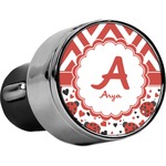 Ladybugs & Chevron USB Car Charger (Personalized)