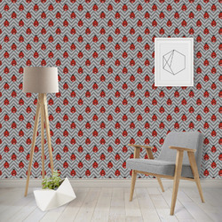Ladybugs & Chevron Wallpaper & Surface Covering (Peel & Stick - Repositionable)