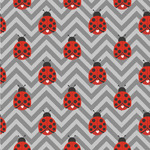 Ladybugs & Chevron Wallpaper & Surface Covering (Peel & Stick 24"x 24" Sample)