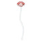 Ladybugs & Chevron White Plastic 7" Stir Stick - Oval - Single Stick