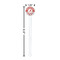 Ladybugs & Chevron White Plastic 7" Stir Stick - Round - Dimensions