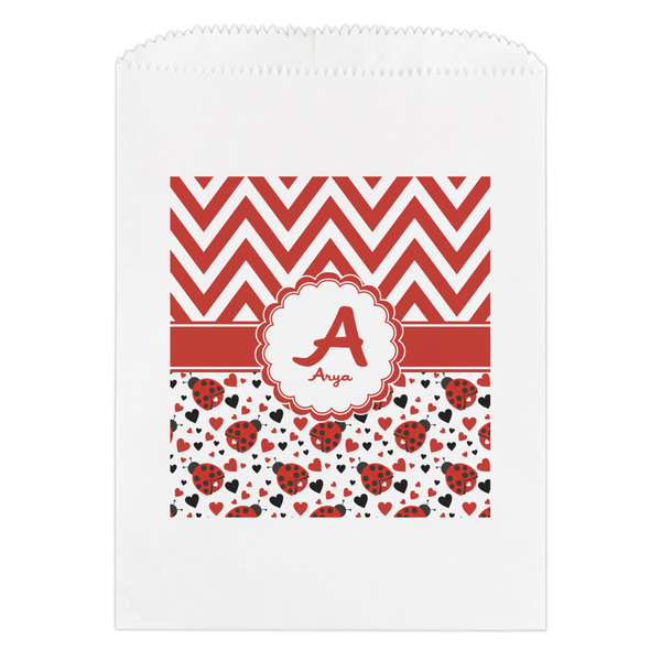 Custom Ladybugs & Chevron Treat Bag (Personalized)