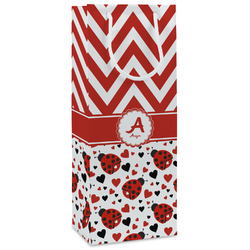 Ladybugs & Chevron Wine Gift Bags - Gloss (Personalized)