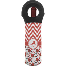 Ladybugs & Chevron Wine Tote Bag (Personalized)