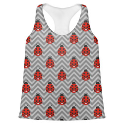 Ladybugs & Chevron Womens Racerback Tank Top - Small