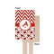 Ladybugs & Chevron Wooden 6.25" Stir Stick - Rectangular - Single - Front & Back