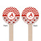 Ladybugs & Chevron Wooden 6" Stir Stick - Round - Double Sided - Front & Back