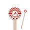 Ladybugs & Chevron Wooden 7.5" Stir Stick - Round - Closeup