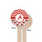 Ladybugs & Chevron Wooden 7.5" Stir Stick - Round - Single Sided - Front & Back