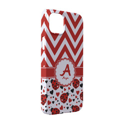 Ladybugs & Chevron iPhone Case - Plastic - iPhone 14 (Personalized)