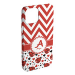 Ladybugs & Chevron iPhone Case - Plastic - iPhone 15 Plus (Personalized)