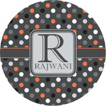 Gray Dots Multipurpose Round Labels - 1" (Personalized)