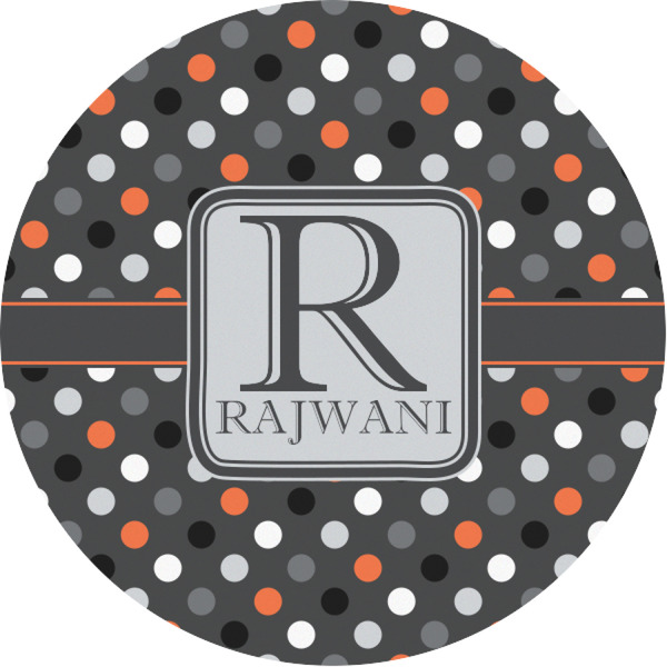 Custom Gray Dots Multipurpose Round Labels - 1" (Personalized)