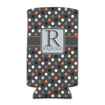 Gray Dots Can Cooler (tall 12 oz) (Personalized)