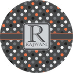 Gray Dots Multipurpose Round Labels - 2" (Personalized)