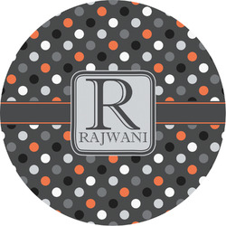 Gray Dots Multipurpose Round Labels - 2" (Personalized)