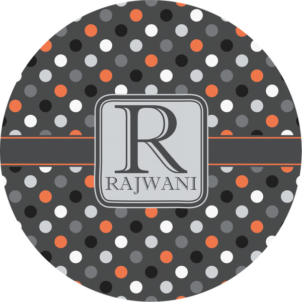 Custom Gray Dots Multipurpose Round Labels - 2" (Personalized)