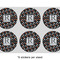 Gray Dots 3" Multipurpose Round Labels - Sheet