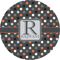 Gray Dots Multipurpose Round Labels - Custom Sized (Personalized)