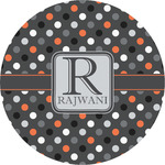 Gray Dots Multipurpose Round Labels - 5" (Personalized)