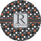 Gray Dots 5" Multipurpose Round Label - Single Sticker