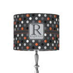 Gray Dots 8" Drum Lamp Shade - Fabric (Personalized)