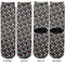 Gray Dots Adult Crew Socks - Double Pair - Front and Back - Apvl