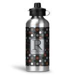 Gray Dots Water Bottles - 20 oz - Aluminum (Personalized)
