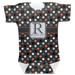 Gray Dots Baby Bodysuit 0-3 (Personalized)