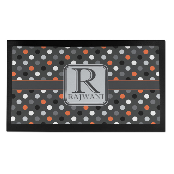 Custom Gray Dots Bar Mat - Small (Personalized)