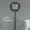 Gray Dots Black Plastic 5.5" Stir Stick - Round - Main