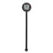 Gray Dots Black Plastic 5.5" Stir Stick - Round - Single Stick