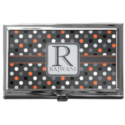 Gray Dots Business Card Case