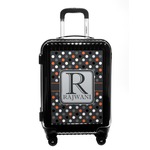 Gray Dots Carry On Hard Shell Suitcase (Personalized)