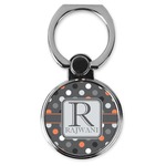 Gray Dots Cell Phone Ring Stand & Holder (Personalized)