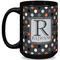 Gray Dots Coffee Mug - 15 oz - Black Full