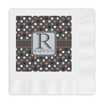 Gray Dots Embossed Decorative Napkins (Personalized)