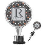 Gray Dots Wine Bottle Stopper (Personalized)