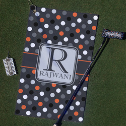 Gray Dots Golf Towel Gift Set (Personalized)