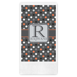 Gray Dots Guest Towels - Full Color (Personalized)