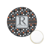 Gray Dots Printed Cookie Topper - 1.25" (Personalized)