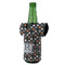 Gray Dots Jersey Bottle Cooler - ANGLE (on bottle)