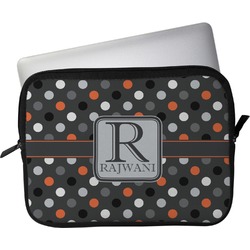 Gray Dots Laptop Sleeve / Case - 11" (Personalized)
