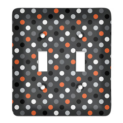 Gray Dots Light Switch Cover (2 Toggle Plate)
