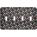 Gray Dots Light Switch Cover (4 Toggle Plate)