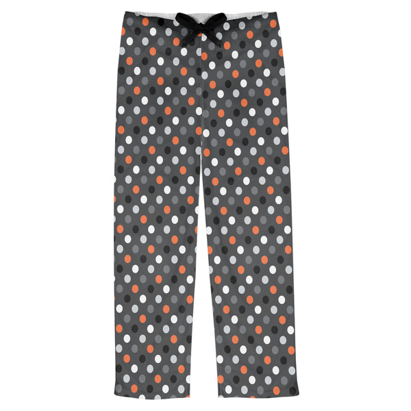 Custom Gray Dots Mens Pajama Pants - XL
