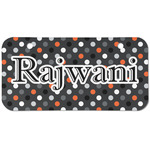 Gray Dots Mini/Bicycle License Plate (2 Holes) (Personalized)