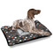 Gray Dots Outdoor Dog Beds - Large - IN CONTEXT