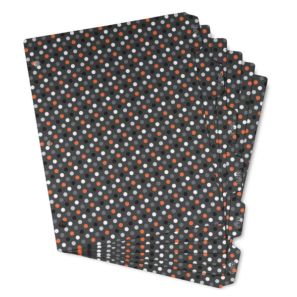 Custom Gray Dots Binder Tab Divider - Set of 6 (Personalized)